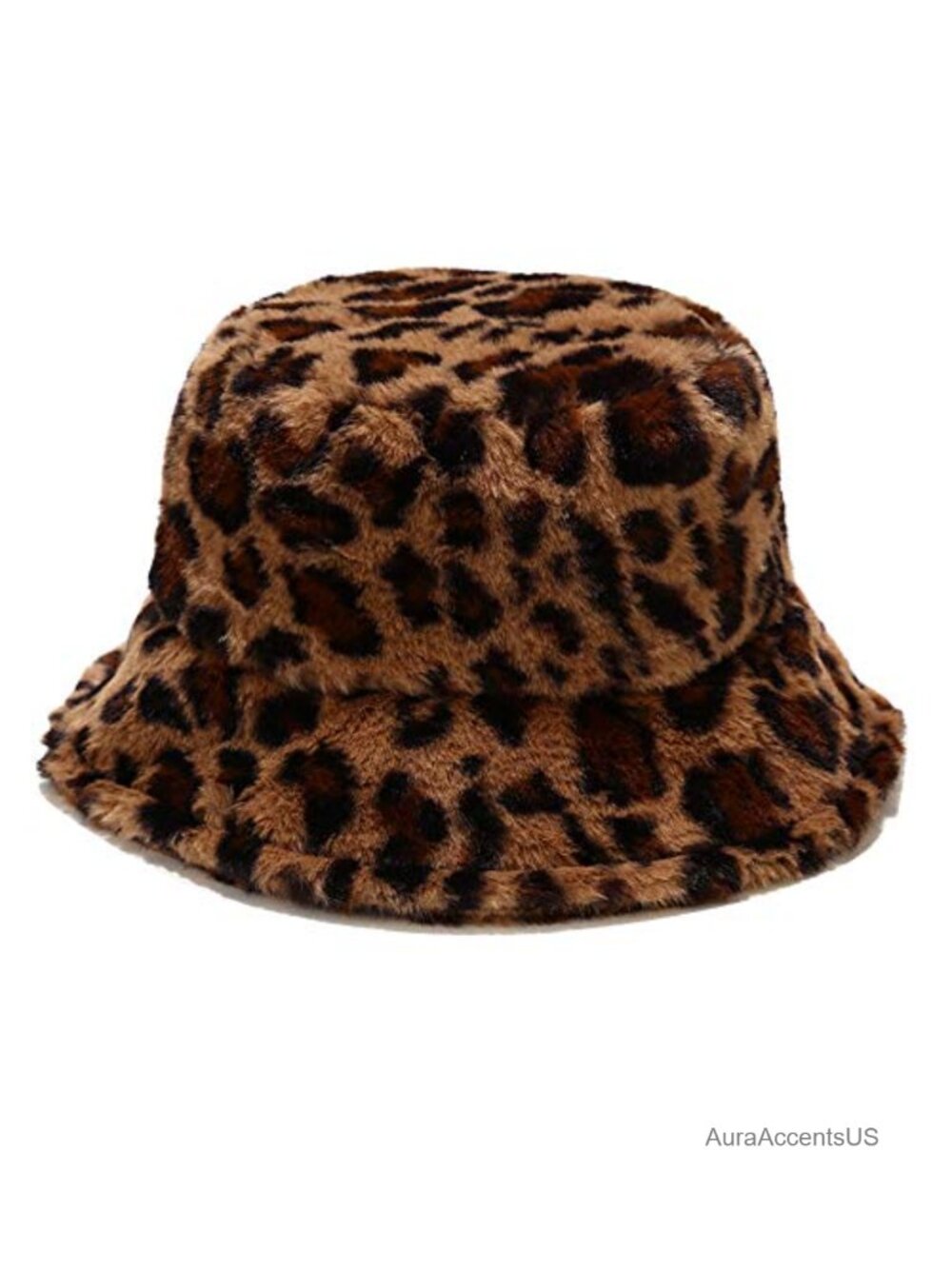 Faux Fur Fuzzy Bucket Hat Fluffy Warm Winter Cap Women Men